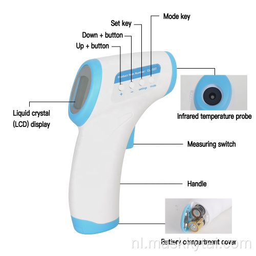 Contactloos infrarood thermometerpistool